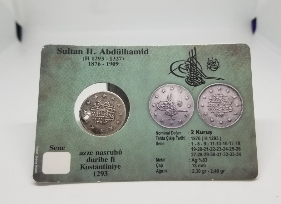 SULTAN ABDÜLHAMİD DÖNEMİ GÜMÜŞ 2 KURUŞ MECİDİYE