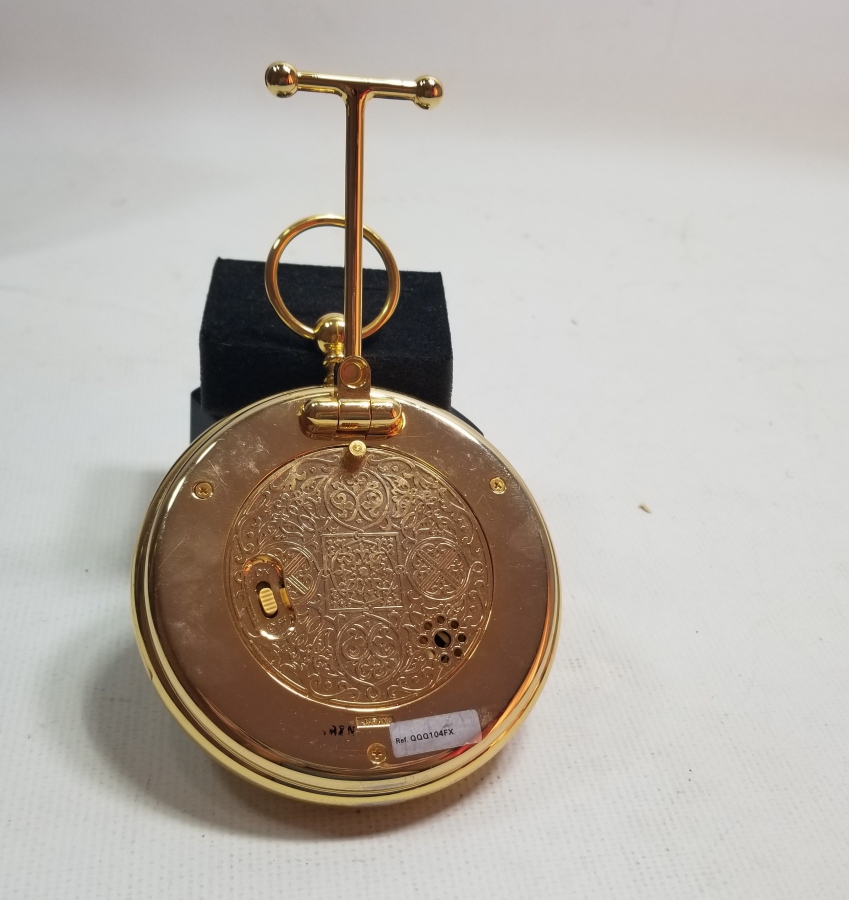 SEIKO MARKA ALTIN KAPLAMA CEP SAATİ FORMLU MASA SAATİ