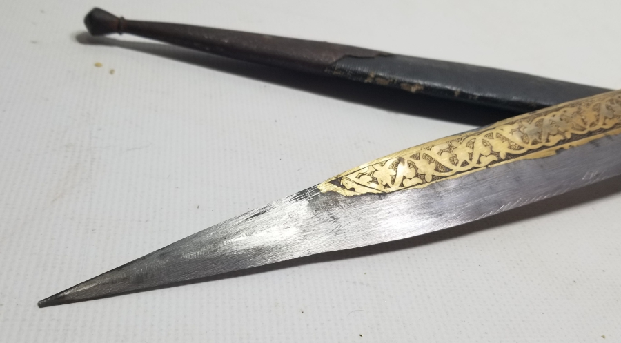 ÜZERİ ALTIN ÇAKMA İŞÇİLİKLİ OSMANLI DÖNEMİ ÇERKES KAMASI