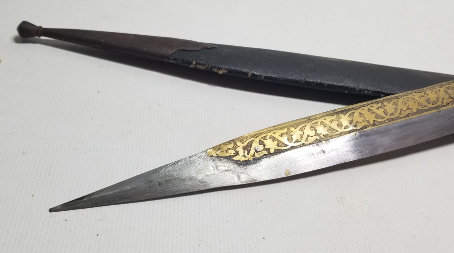 ÜZERİ ALTIN ÇAKMA İŞÇİLİKLİ OSMANLI DÖNEMİ ÇERKES KAMASI