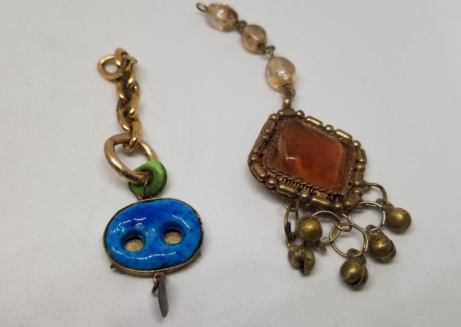 ALTIN KAPLAMA İKİ ADET ANTİKA NAZARLIK