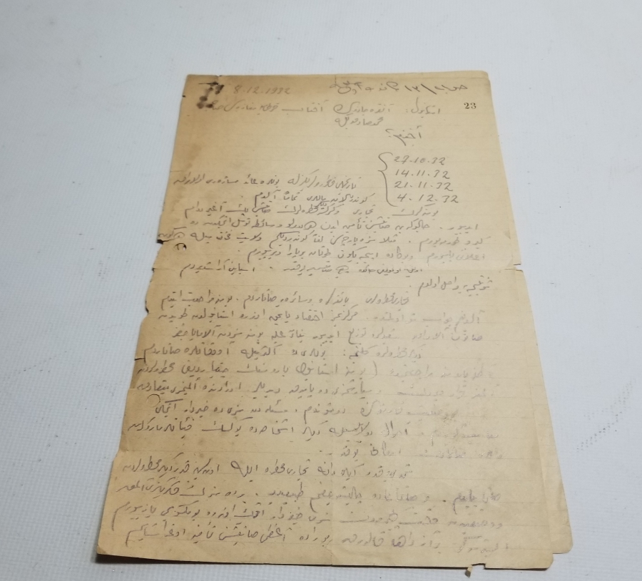 1932 YILINA AİT OSMANLICA YAZILI EFEMERA