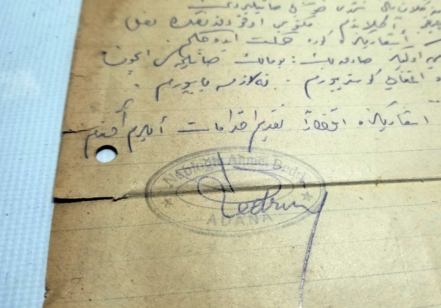 1932 YILINA AİT OSMANLICA YAZILI EFEMERA