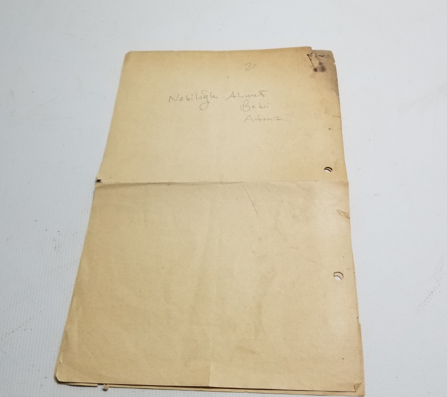 1932 YILINA AİT OSMANLICA YAZILI EFEMERA