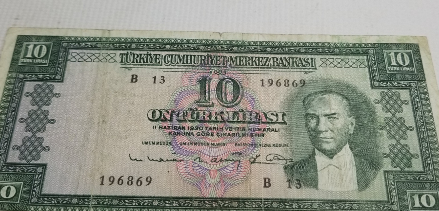 5. EMİSYON KOLEKSİYONLUK KAĞIT 10 LİRA