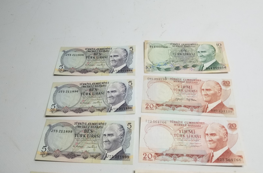 6 VE 7. EMİSYON KOLEKSİYONLU KAĞIT PARA LOTU