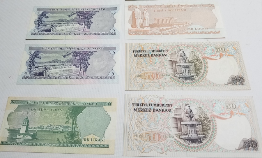 6 VE 7. EMİSYON KOLEKSİYONLU KAĞIT PARA LOTU