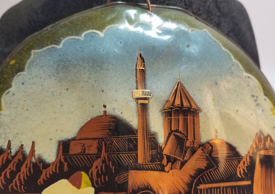 KONYA YAPIMI EL BOYAMA ANTİKA HATIRA DUVAR TABAĞI