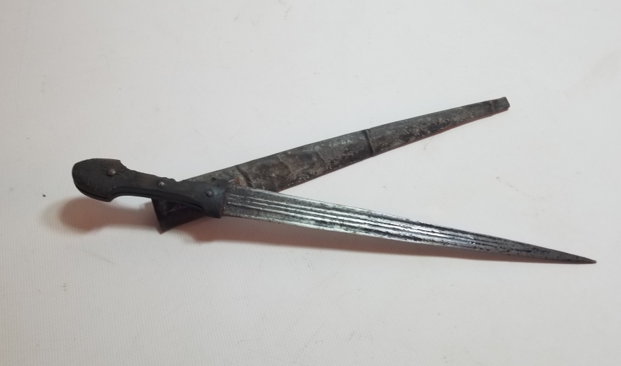 ÇİFT KAN OLUKLU NADİR TİPTE OSMANLI DÖNEMİ ÇERKES KAMASI