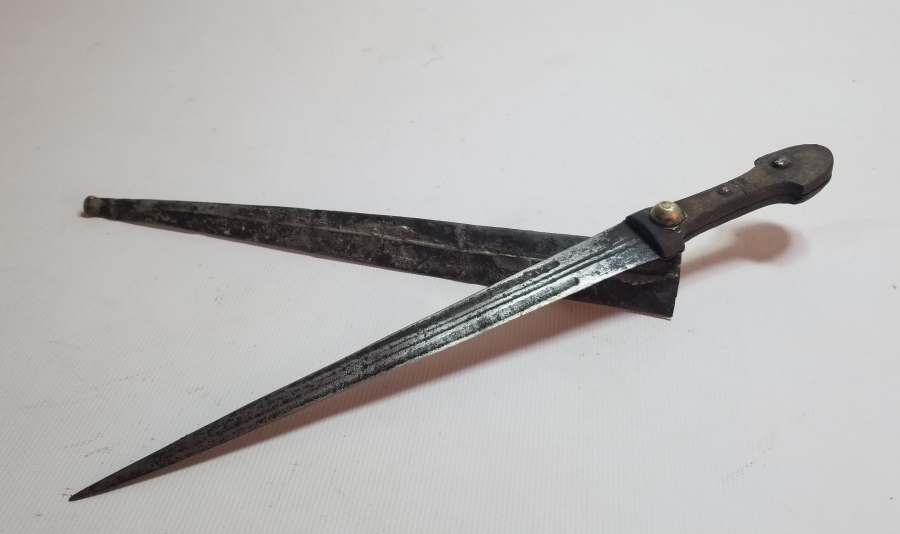 ÇİFT KAN OLUKLU NADİR TİPTE OSMANLI DÖNEMİ ÇERKES KAMASI