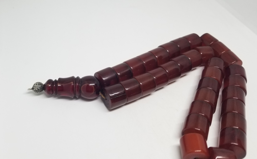 YAKIN DÖNEM HARELİ KATALİN KÜTLEDEN YAPILMIŞ BÜYÜK BOY 33LÜ TESPİH