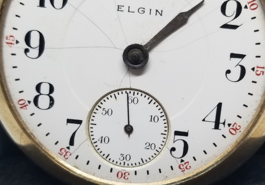 ELGIN MARKA ALTIN KAPLAMA CEP SAATİ