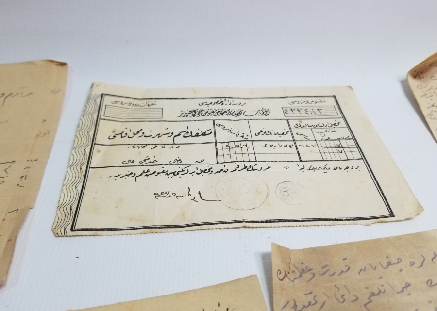OSMANLI VE CUMHURİYET DÖNEMİ MAKBUZ - EVRAK LOTU