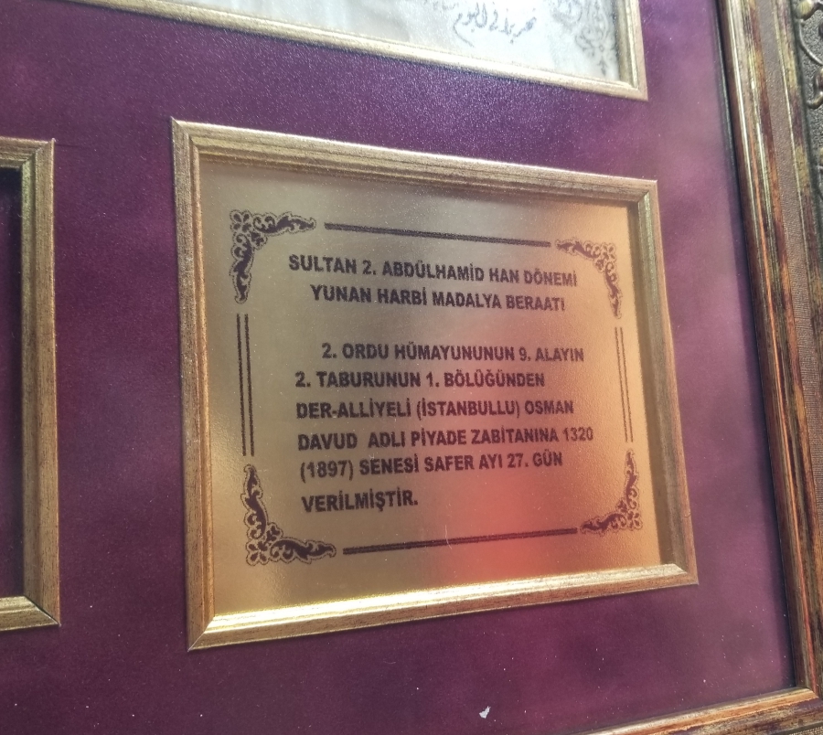 GÜMÜŞ YUNAN HARBİ MADALYASI VE BERATI