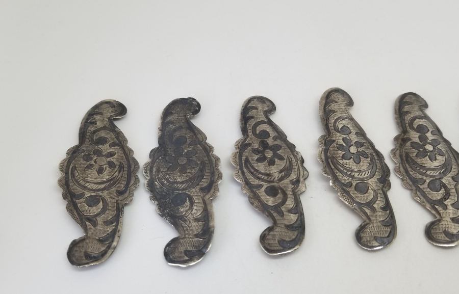 OSMANLI DÖNEMİ ÜZERİ AY YILDIZ FİGÜRLÜ ÇERKES KEMER PARÇALARI