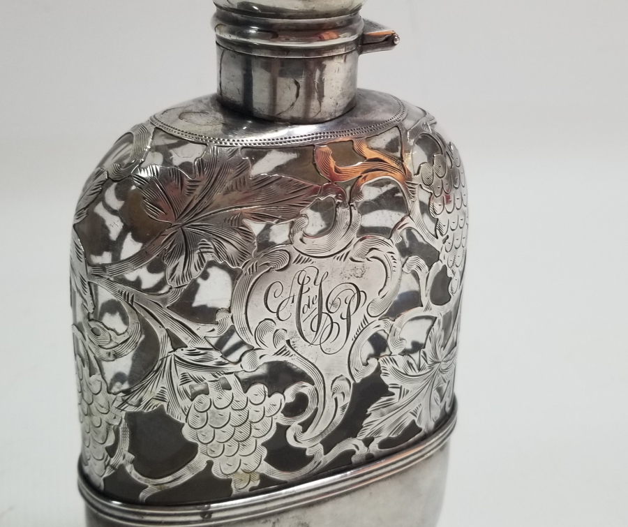 NADİR TİPTE ANTİKA GÜMÜŞ PARFÜM ŞİŞESİ