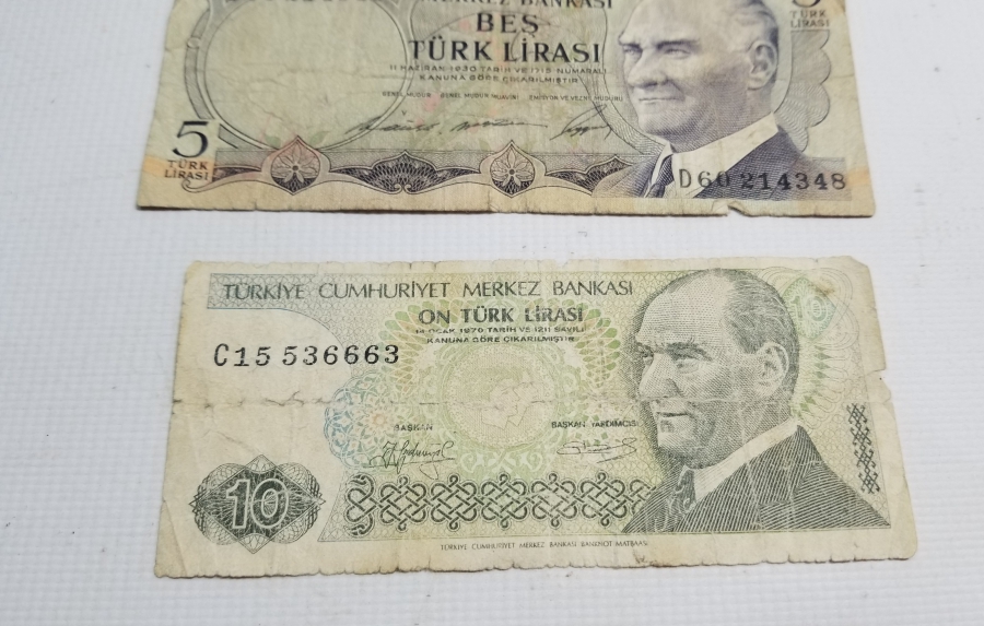 KOLEKSİYONLUK 6. EMİSYON 5 LİRA VE 7. EMİSYON 10 LİRA LOTU