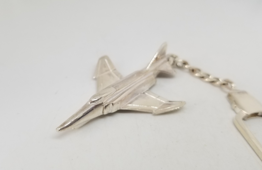 F-16 GÖRSELLİ GÜMÜŞ ANAHTARLIK