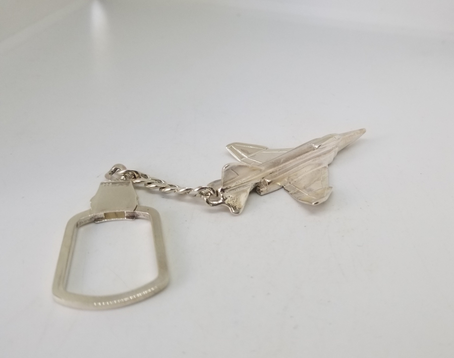 F-16 GÖRSELLİ GÜMÜŞ ANAHTARLIK
