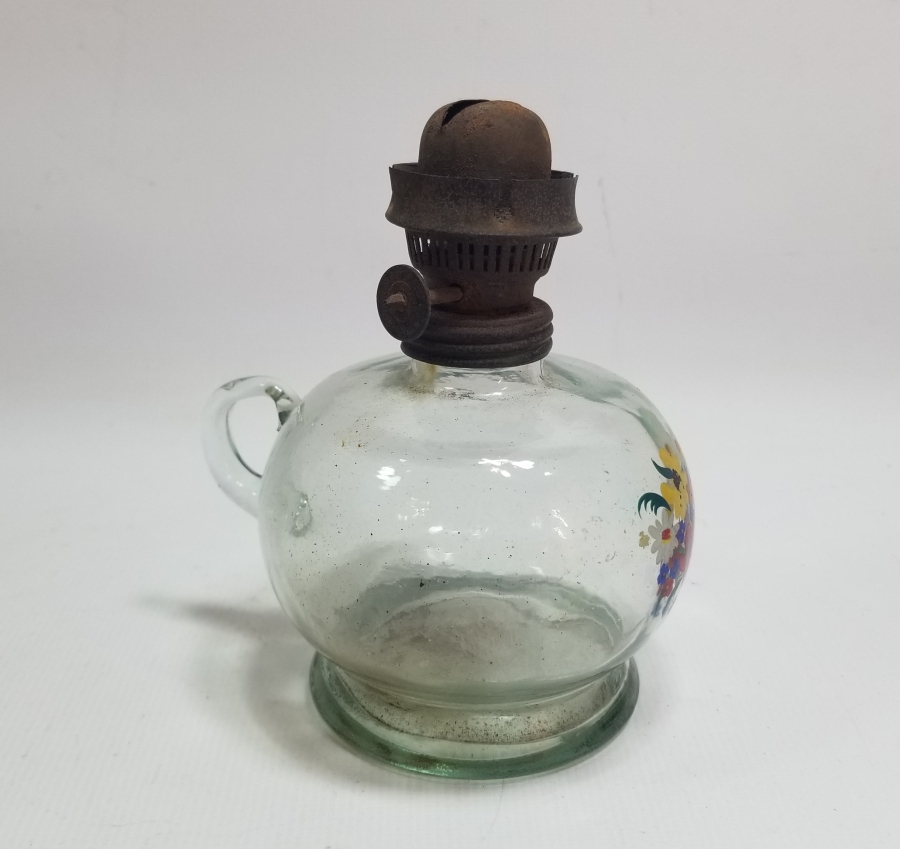 EL BOYAMA İŞÇİLİKLİ OSMANLI DÖNEMİ TUTMAÇLI GAZ LAMBASI