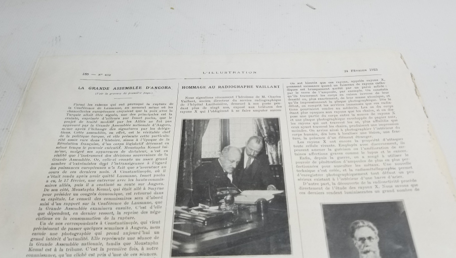 ATATÜRK KAPAKLI 24 ŞUBAT 1923 TARİHLİ NADİR FRANSIZ L'ILLUSTATION DERGİSİ