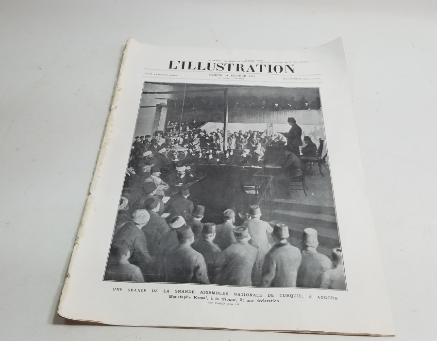 ATATÜRK KAPAKLI 24 ŞUBAT 1923 TARİHLİ NADİR FRANSIZ L'ILLUSTATION DERGİSİ