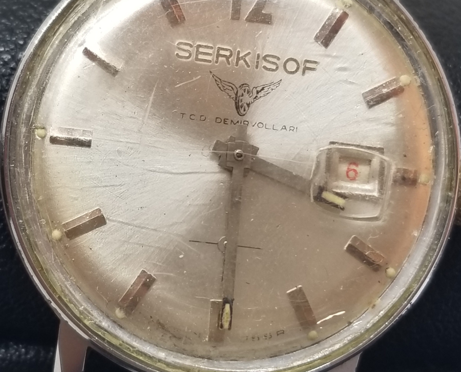 TCDD İÇİN ÖZEL ÜRETİLMİŞ ANTİKA SERKISOF KURMALI KOL SAATİ