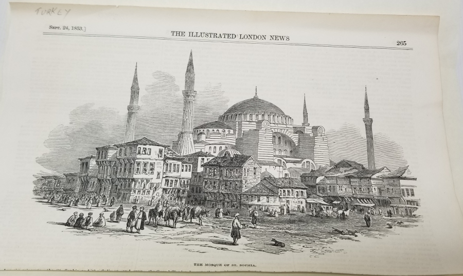 AYASOFYA CAMİİ GÖRSELLİ OSMANLI DÖNEMİ GRAVÜR