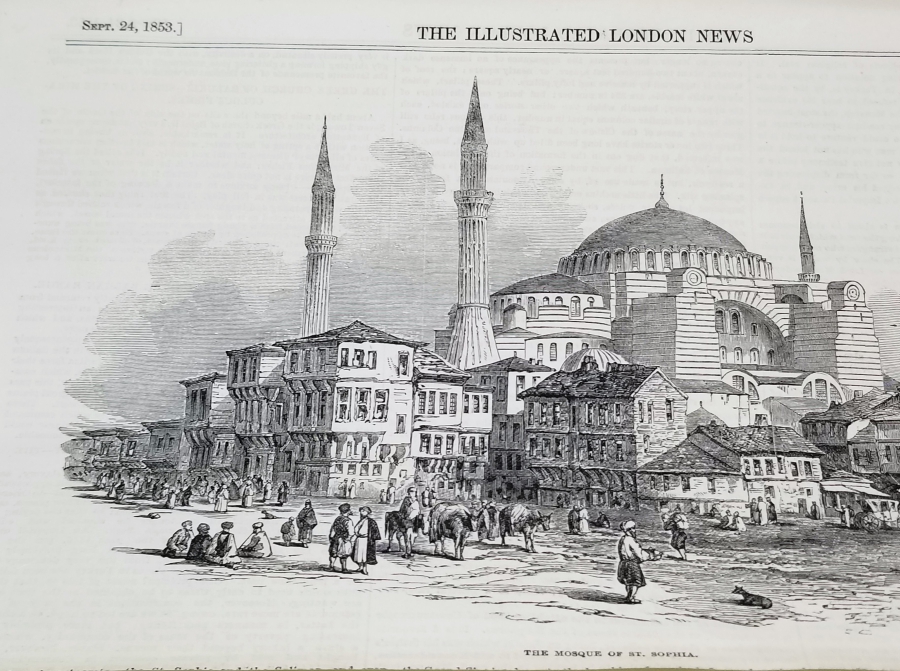 AYASOFYA CAMİİ GÖRSELLİ OSMANLI DÖNEMİ GRAVÜR