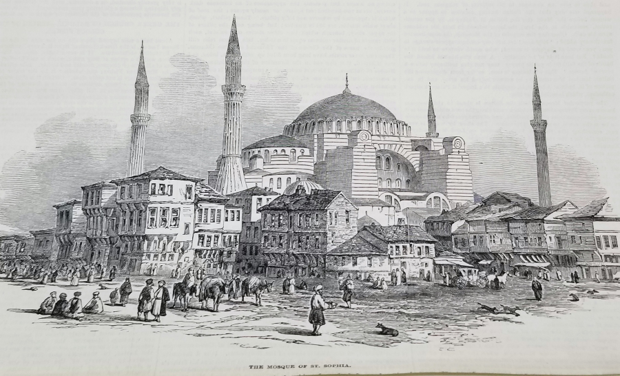 AYASOFYA CAMİİ GÖRSELLİ OSMANLI DÖNEMİ GRAVÜR