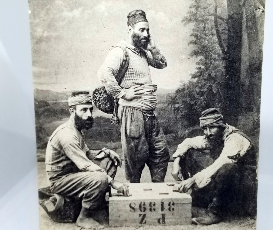 SELANİKLİ HAMALLAR GÖRSELLİ OSMANLI DÖNEMİ KARTPOSTAL