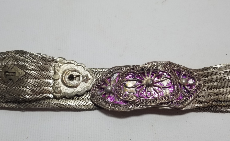 OSMANLI DÖNEMİ AY YILDIZLI HASIR ÖRME GELİN KEMERİ