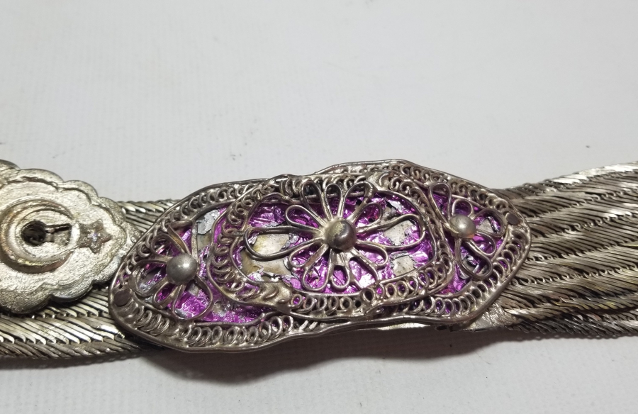 OSMANLI DÖNEMİ AY YILDIZLI HASIR ÖRME GELİN KEMERİ