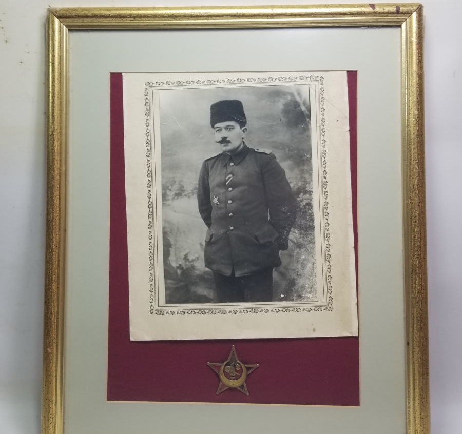 HARP MADALYALI BİR SUBAYIMIZA AİT FOTOĞRAF VE HARP MADALYASI TAKIMI