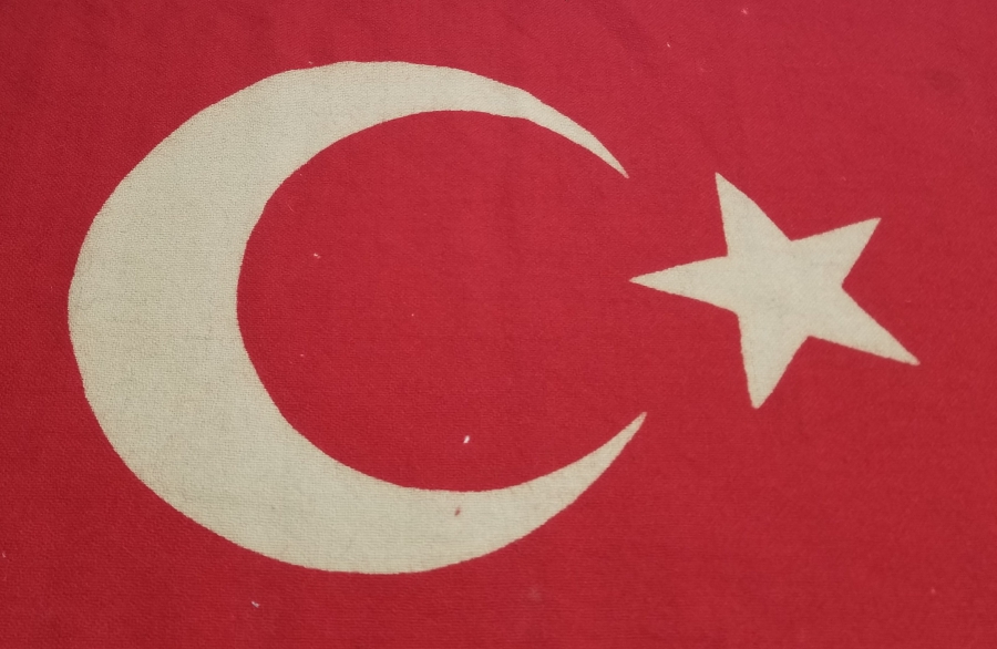 ORJİNAL AHŞABI İLE CUMHURİYET BAŞLARI KÖK BOYALI BÜYÜK BOY BAYRAK