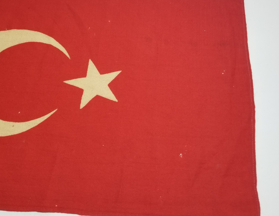 ORJİNAL AHŞABI İLE CUMHURİYET BAŞLARI KÖK BOYALI BÜYÜK BOY BAYRAK
