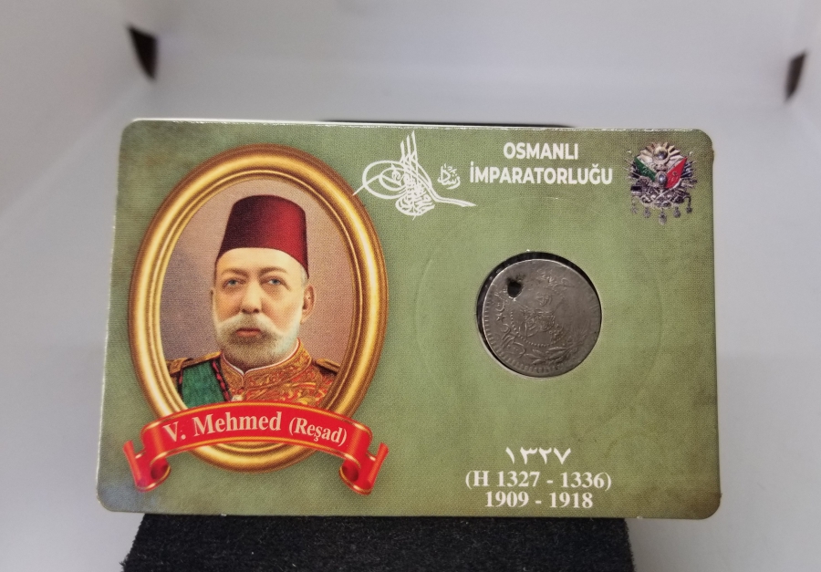 MEHMET REŞAD HAN DÖNEMİ KOLEKSİYONLUK NİKEL 5 PARA