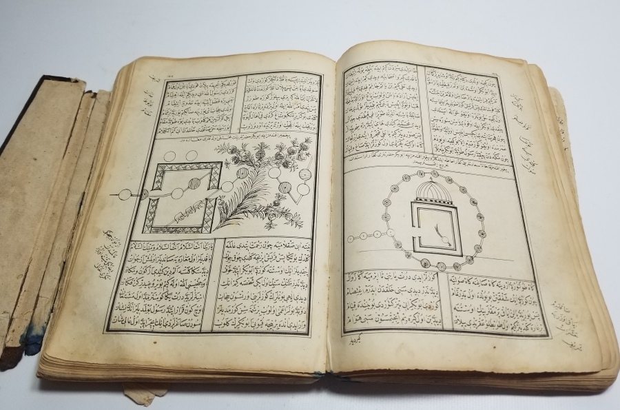 OSMANLI DÖNEMİ NADİR TİPTE BASKI İÇİ RESİMLİ MUHAMMEDİYE