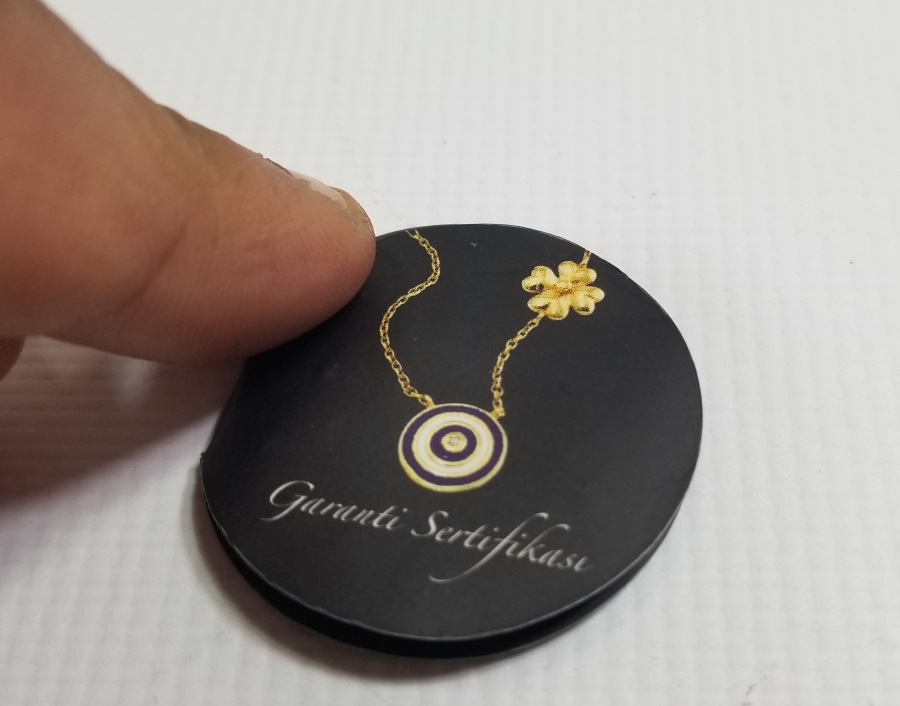 GÜMÜŞ ÜZERİ ALTIN KAPLAMA VE PIRLANTA TAŞLI KOLYE