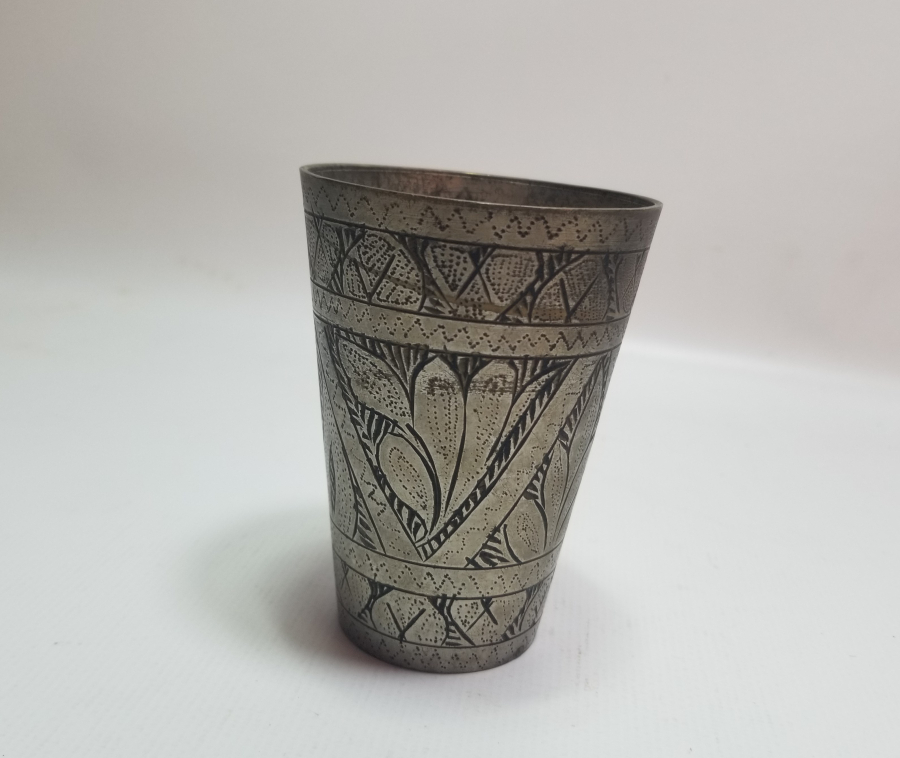 ÇİNTEMANİ İŞÇİLİKLİ ANTİKA ŞERBET BARDAĞI