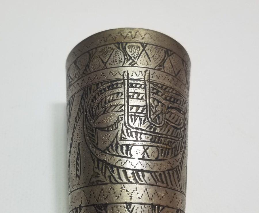 ÇİNTEMANİ İŞÇİLİKLİ ANTİKA ŞERBET BARDAĞI