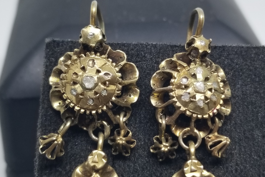 OSMANLI DÖNEMİ ELMASLI NADİR DUT KÜPE