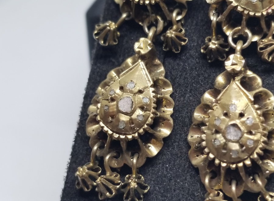OSMANLI DÖNEMİ ELMASLI NADİR DUT KÜPE