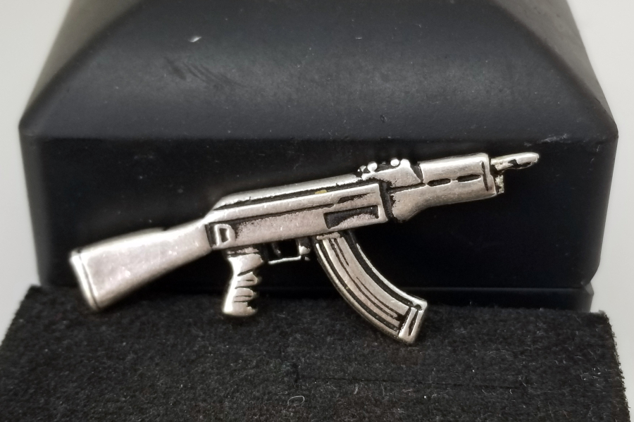 AK-47 FORMLU GÜMÜŞ KOLYE UCU