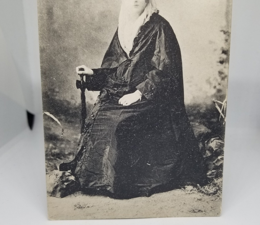 PEÇELİ TÜRK KADINI KONULU NADİR OSMANLI DÖNEMİ KARTPOSTAL