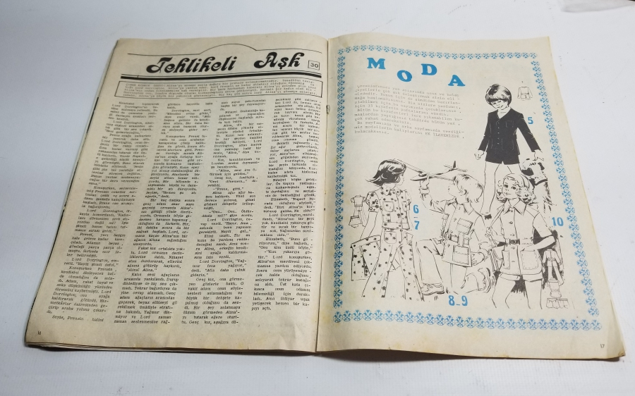 1975 TARİHLİ SAMANYOLU İSİMLİ ANTİKA HAFTALIK MECMUA