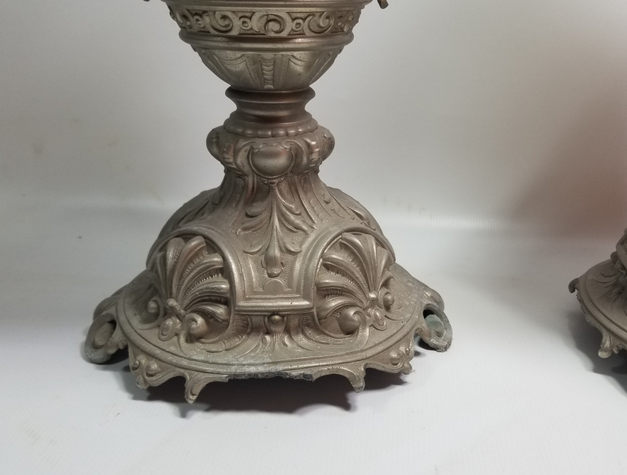 OSMANLI DÖNEMİ KABARTMA İŞÇİLİKLİ ÇİFT GAZ LAMBASI