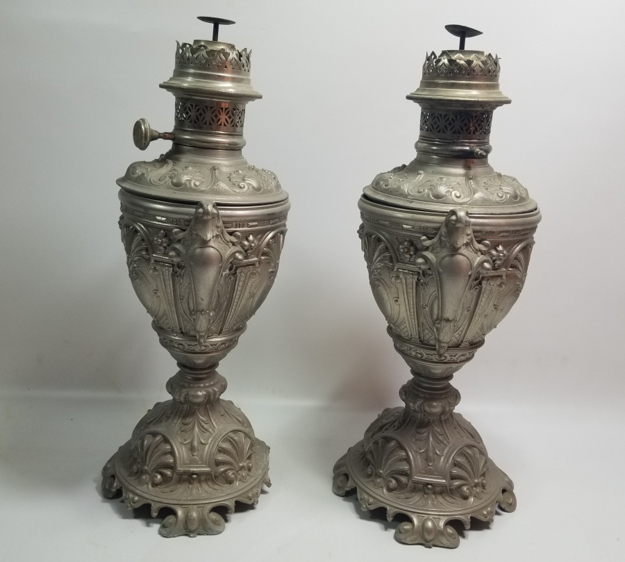 OSMANLI DÖNEMİ KABARTMA İŞÇİLİKLİ ÇİFT GAZ LAMBASI