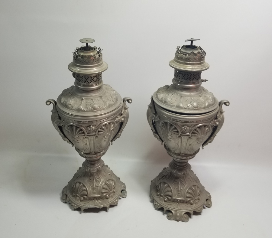 OSMANLI DÖNEMİ KABARTMA İŞÇİLİKLİ ÇİFT GAZ LAMBASI