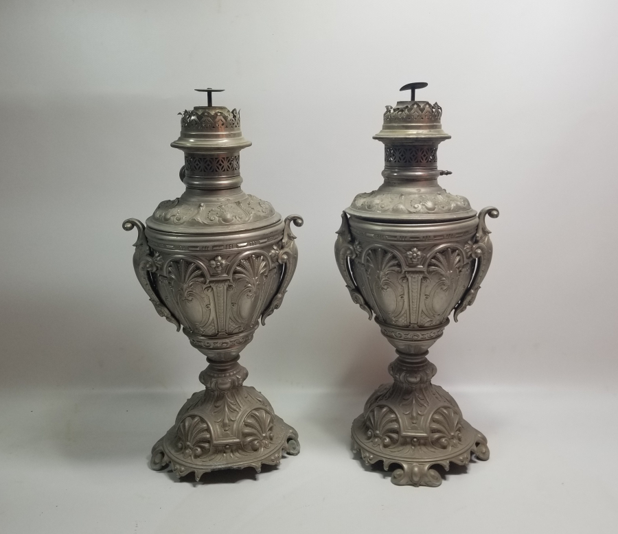 OSMANLI DÖNEMİ KABARTMA İŞÇİLİKLİ ÇİFT GAZ LAMBASI